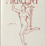 This issue pictures a red ink drawing of the God Mercury naked with his hate, special staff, and winged feet.