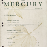 This issue is from November 1946. There are outlines of leaves on it and a list of short stories, special features, and poems on it.